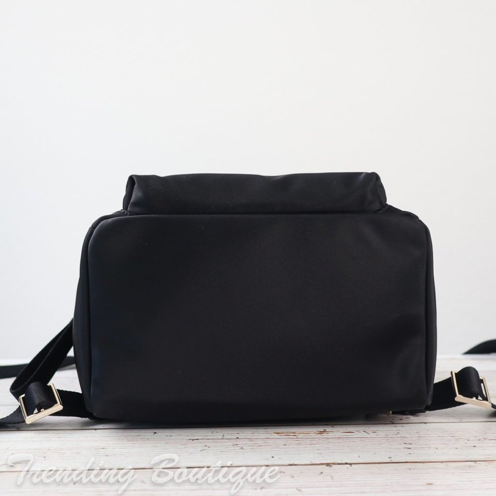 NWT Kate Spade New York Chelsea Medium Nylon Backpack in Black - Picture 9 of 11